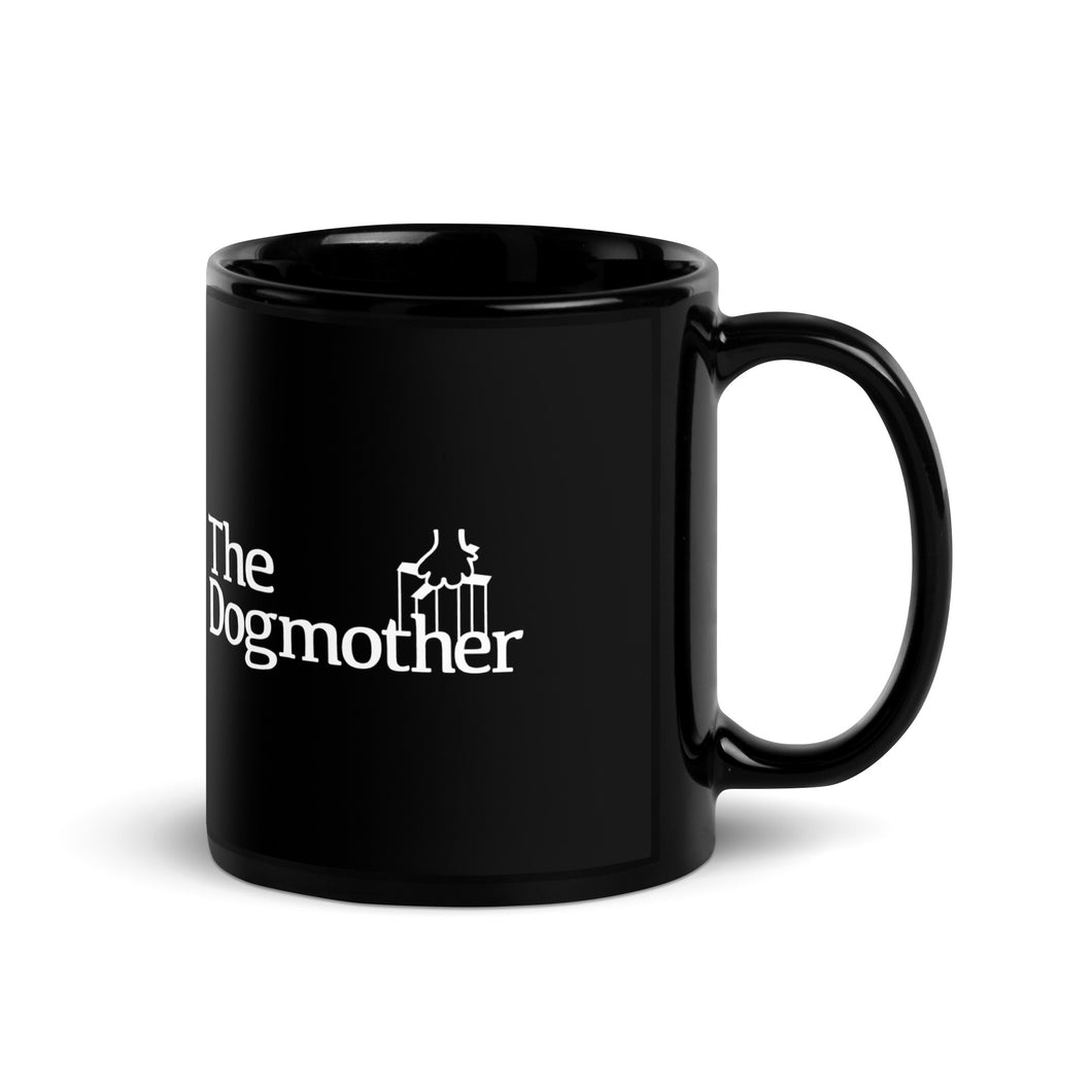 The Dogmother Black Glossy Mug