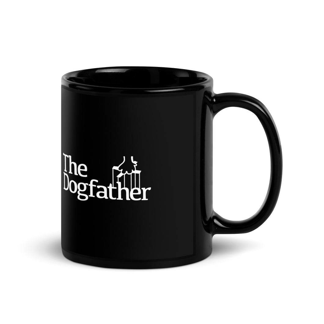 The Dogfather Black Glossy Mug