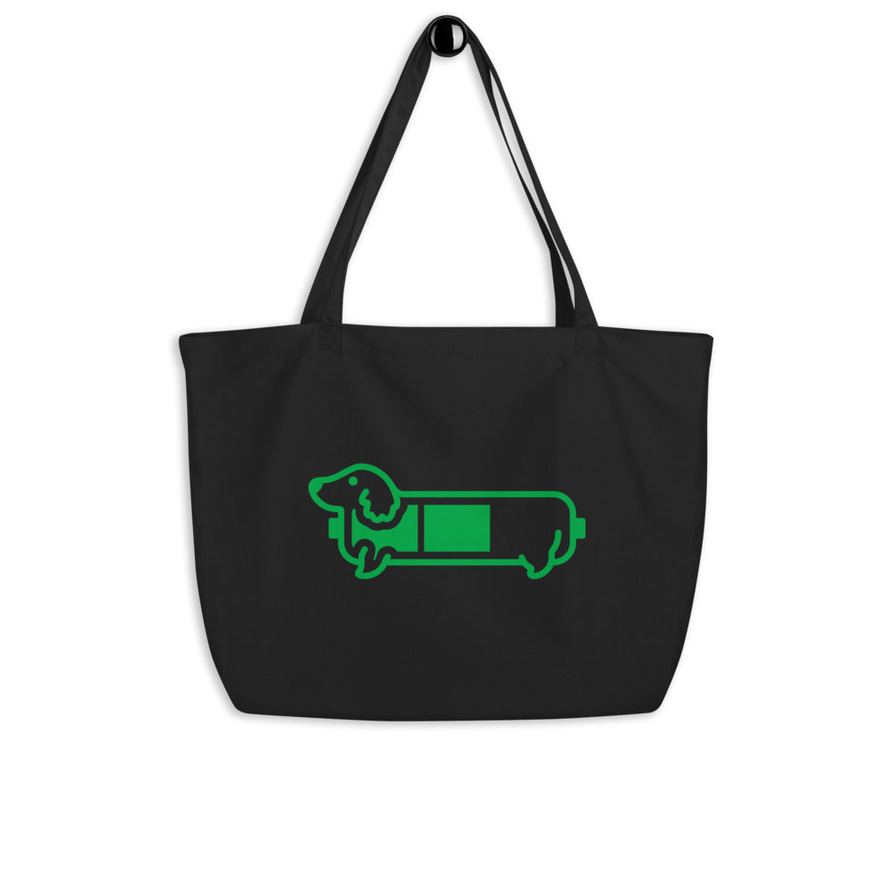 Puppy Power Large Organic Tote Bag